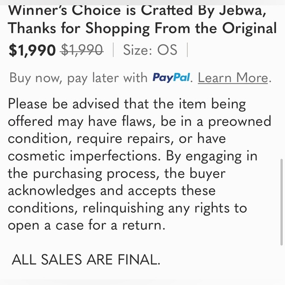 Winner’s Choice is Crafted by Jebwa 💕Thanks for shopping at The Original 🎁 - Picture 4 of 6